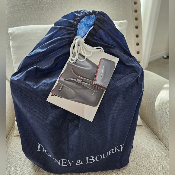 Dooney & Bourke Grey and Burgundy Women's Bag And Wallet - Picture 1 of 15